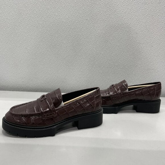 NEW COACH Women’s Textured Loafers – Size 9W – Maple Brown Slip-On Fla - Picture 3 of 4